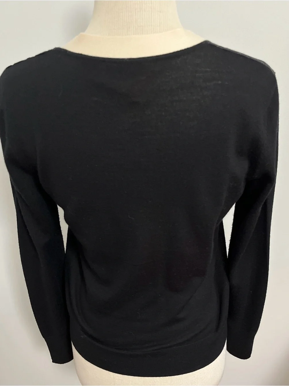 Tory Burch Dixie Lace Applique Merino Wool Cardigan Sweater